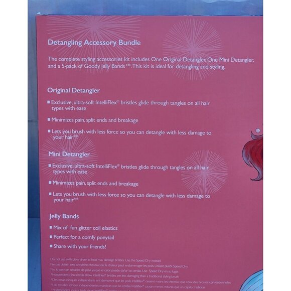 Wet Brush Disney Princess Ariel Original & Mini Detangler Accessory Set NEW - Picture 5 of 5